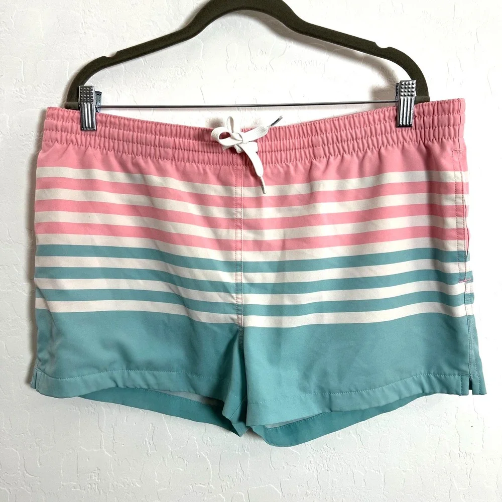 Chubbies Men's Swim Trunks Small w/ Liner M Pink Stripes hoochie daddy shorts